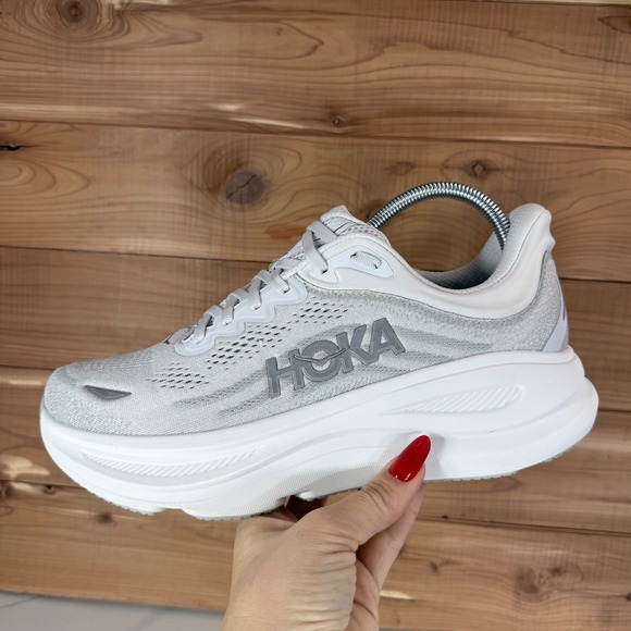 Hoka One One Bondi 9 Running Shoes Stardust/Silver 1162014 SDSTS Women's 10 D - Picture 11 of 16